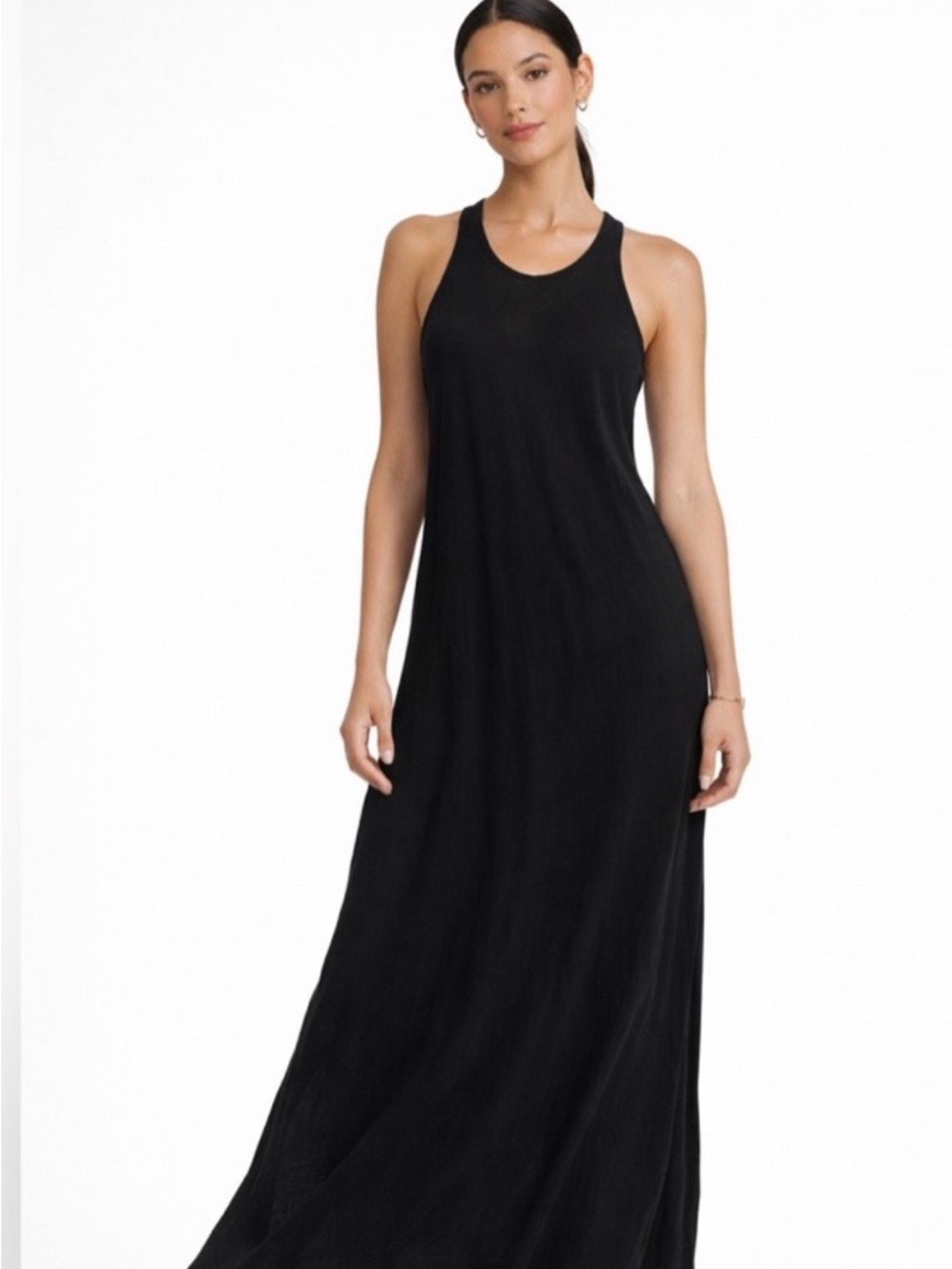 Rachel Pally White Label Black Racerback Maxi Dress